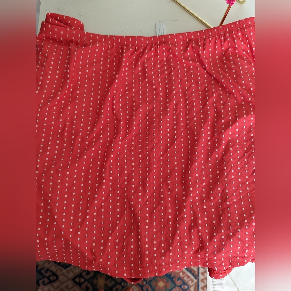 Cacique Pic Stitch Coral Swim Skirt